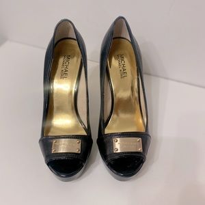 Michael Kors Black Leather Platform Heels 🖤